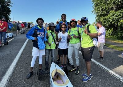 Anthony Williams, Samual Nelson, Jayden Pinkston, Assistant Derby Director, Yatameke Towns, Derby Director, Arnett Morris and Lavar Hall in the rear.